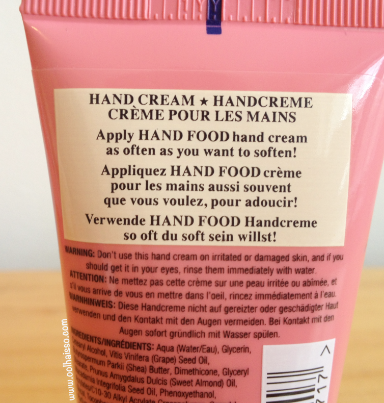 Creme para mãos Soap and Glory hand food embalagem - blogoolhaisso