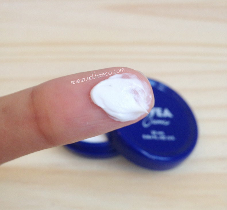 nivea creme latinha azul-textura