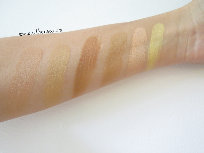 paleta de corretivos nyx cor médio swatches