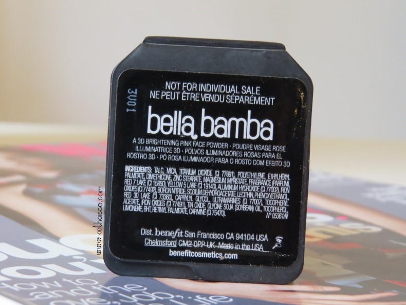 blush bella bamba benefit embalagem