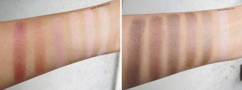paleta-swatches na pele -sombra-the-blushed-nudes-maybelline