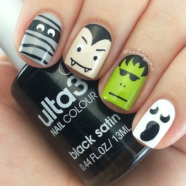 unhas para hallowen nail art para hallowen