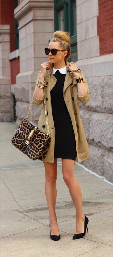 como usar trench coat com vestido