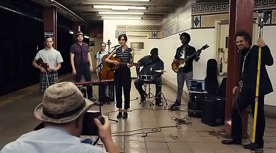 begin again gravacoes no metro nyc