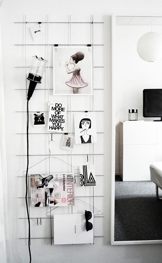 mural-de-inspiracao-decorar-escritorio-wire-wall-grid