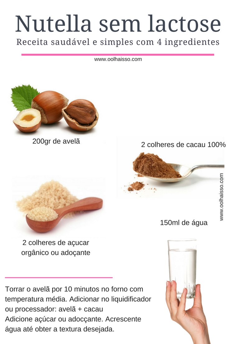 como fazer nutella sem lactose