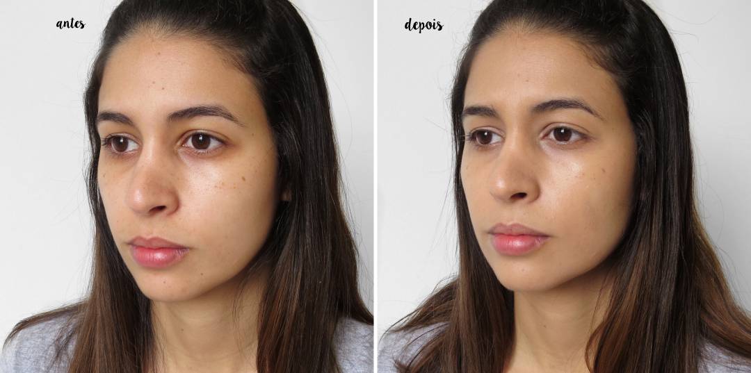 ellas jequiti base liquida antes e depois