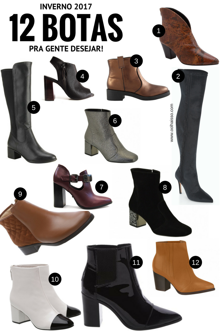 12 botas para inverno 2017 - onde comprar botas