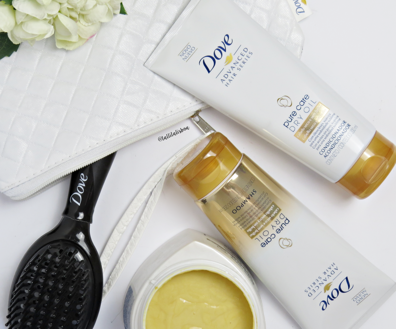 linha dove pure care dry oil