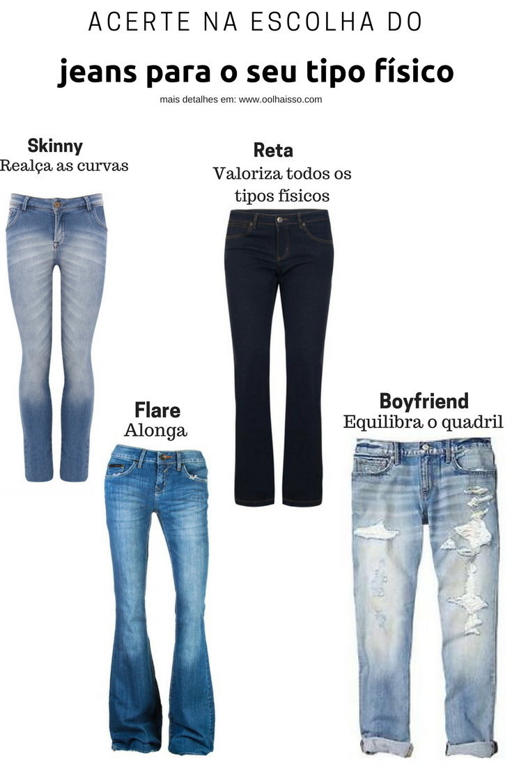 como escolher o modelo de jeans ideal para o seu corpo