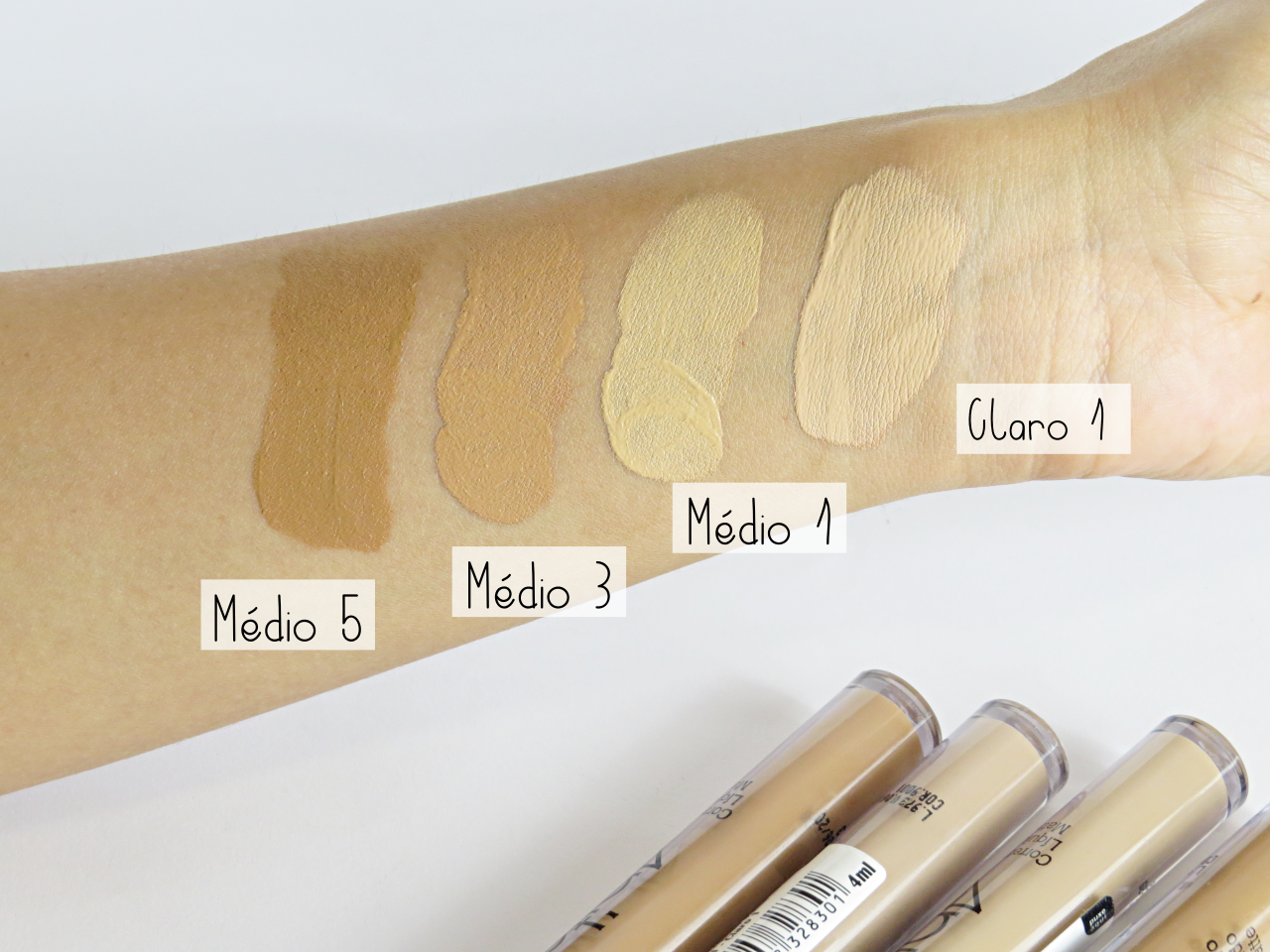 corretivo liquido matte anita cosmeticos swatches