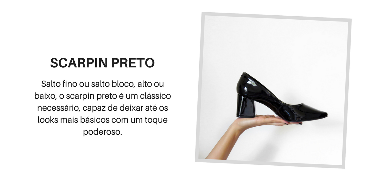 5 sapatos essenciais - scarpin preto