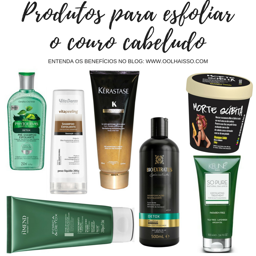 produtos para esfoliar couro cabeludo