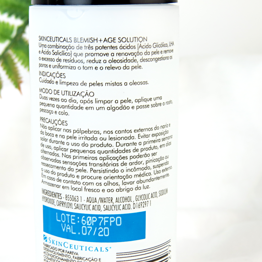 tônico para pele oleosa: blemish age solution skinceuticals para pele oleosa