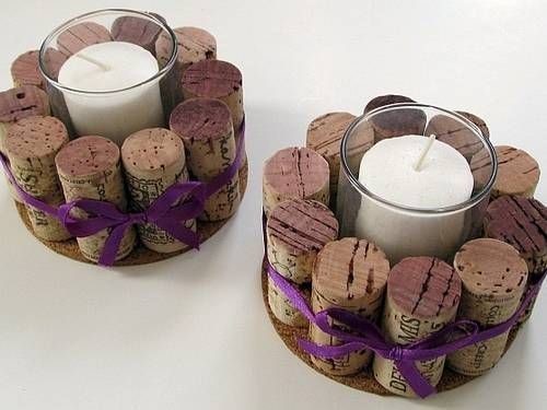 reutilizar rolhas de vinho porta velas