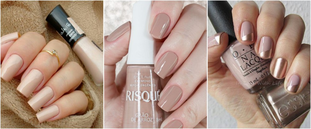 5 cores de esmaltes curinga - nude