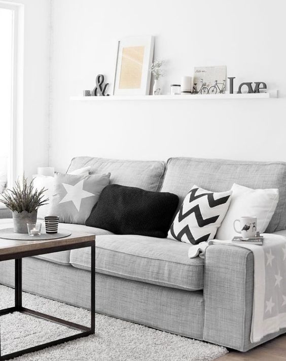 estilo escandinavo na decoraçao da sua sala sofa cinza