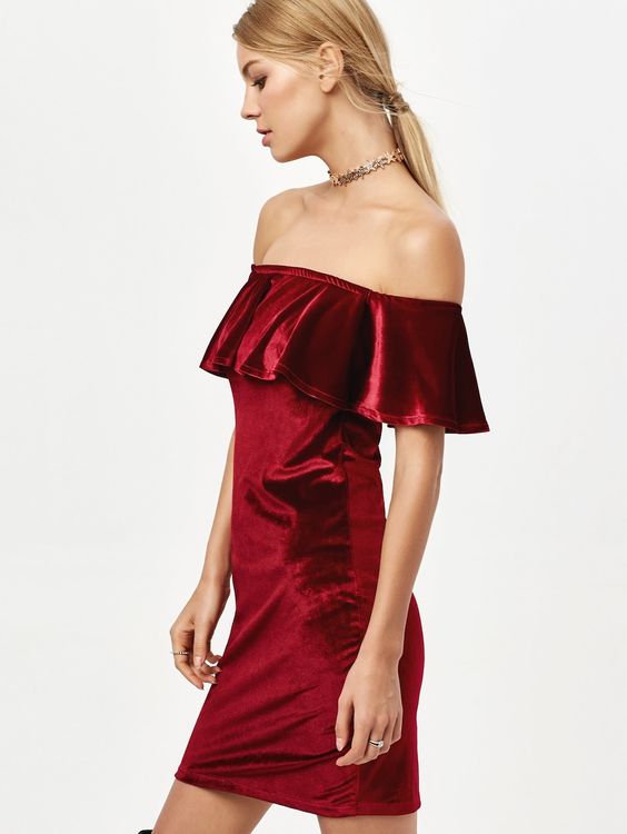 vestido bordo veludo zaful - burgundy dress