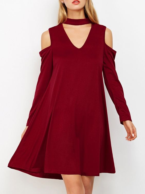 vestido bordo zaful - burgundy dress