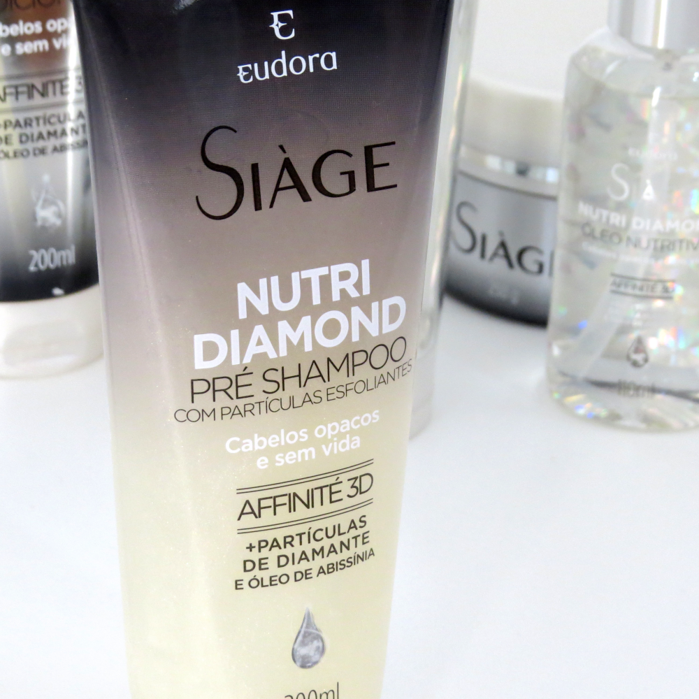 linha nutri diamond eudora pre shampoo esfoliante