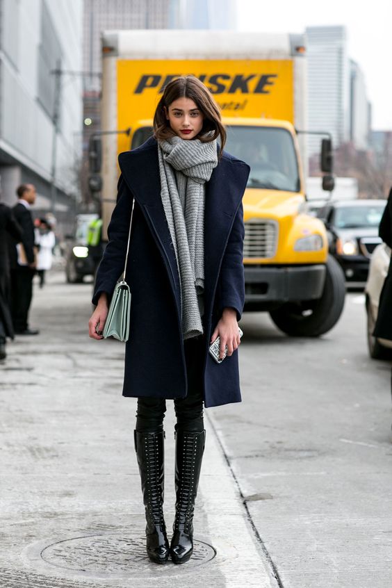 looks de inverno com bota cano alto