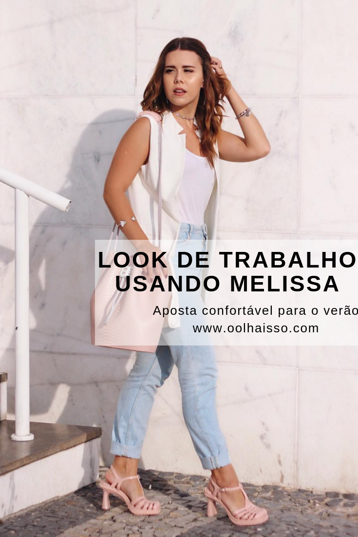 looks com melissa e jeans para trabalhar