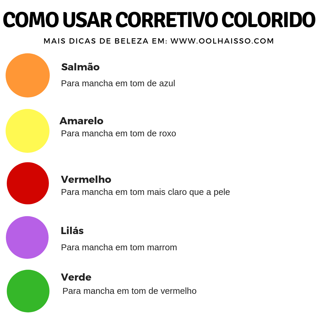 como usar corretivo colorido