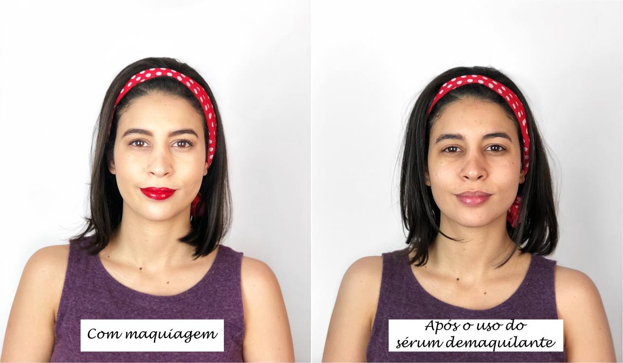 antes e depois serum demaquilante