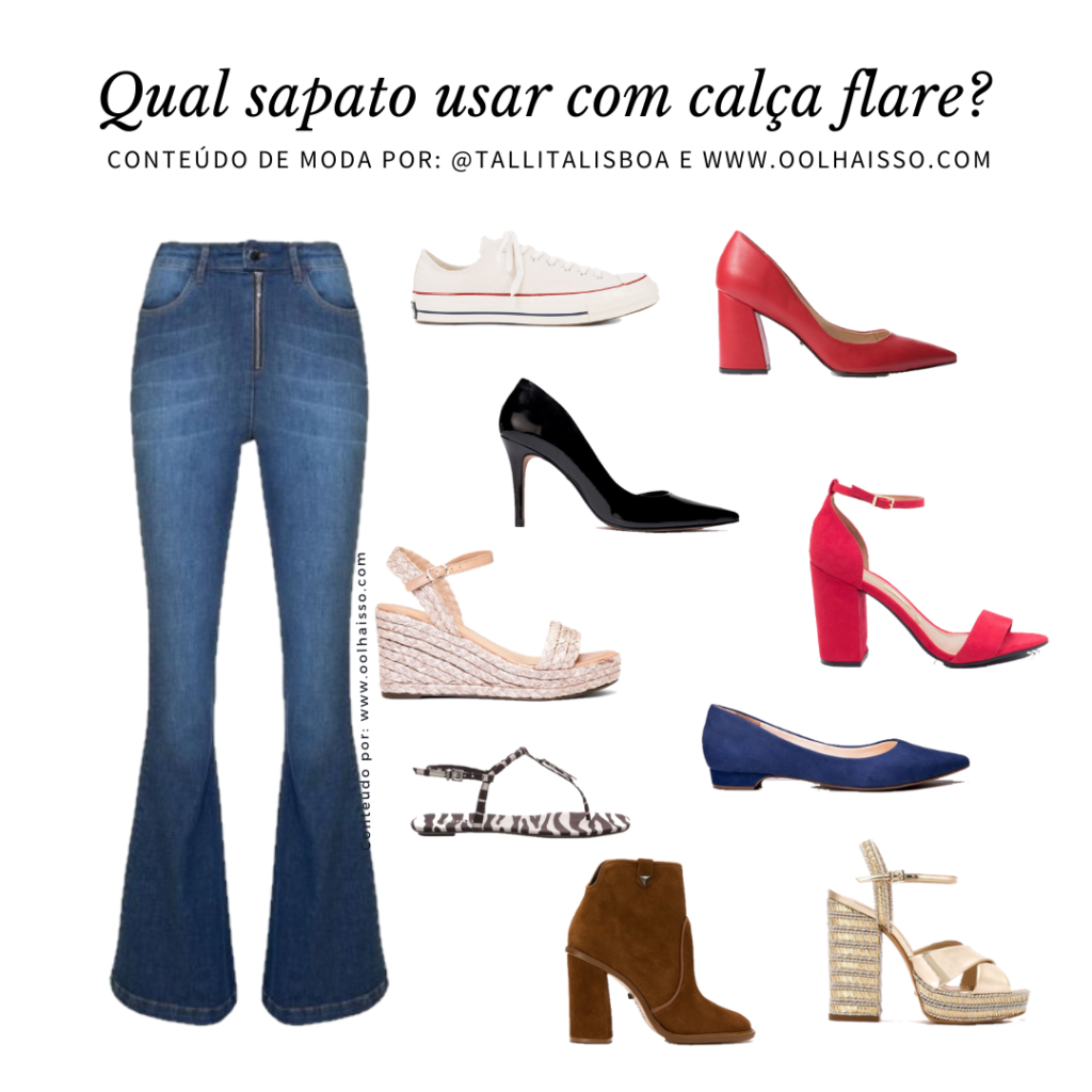 Qual sapato usar com calça flare_