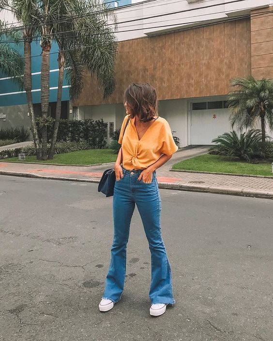 como usar calça flare jeans - foto paula salvador