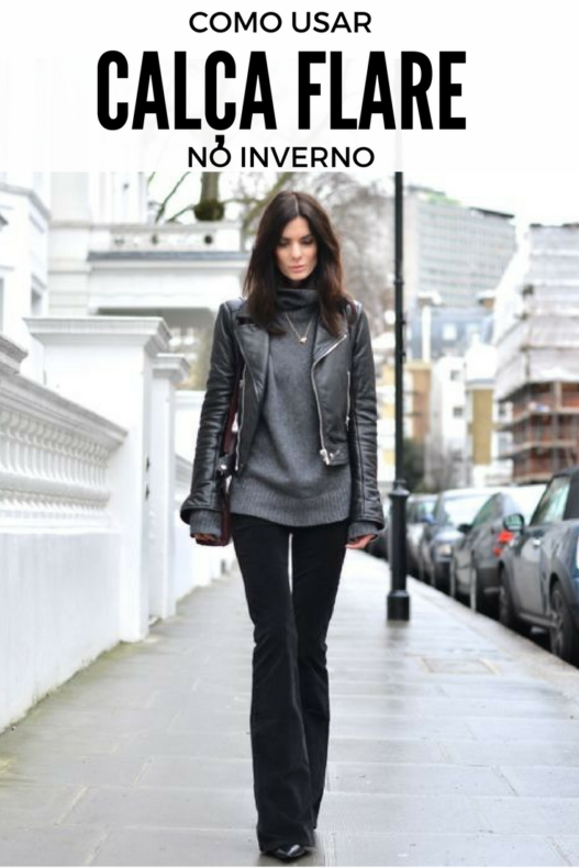 como usar calça flare no inverno