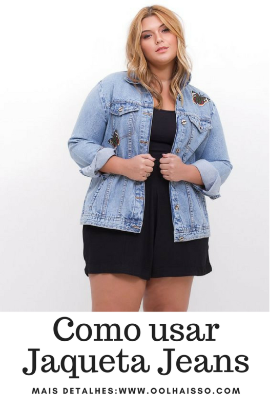 vestido preto e jaqueta jeans