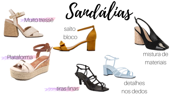 tendencia de sandalias verao 2020