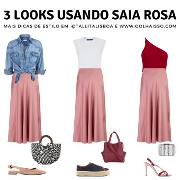 3-looks-usando-saia-rosa