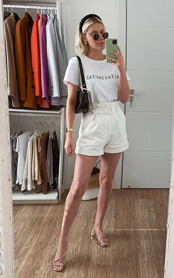 Looks para verão com shorts alfaiataria