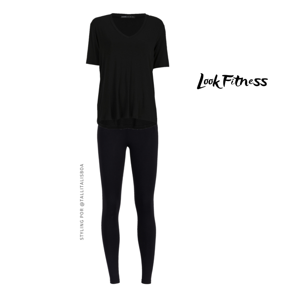 look fitness com legging preta