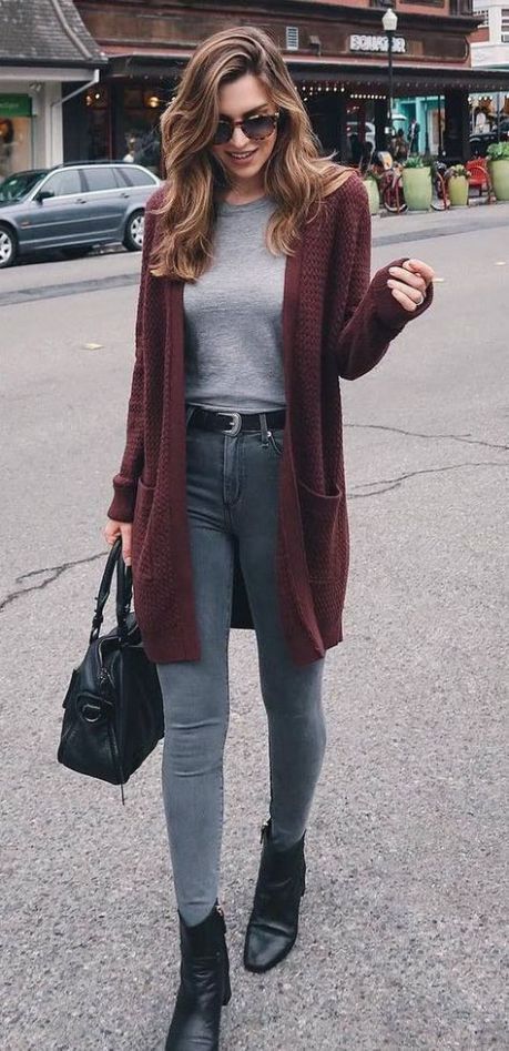 look inverno cardigan e bota cano curto