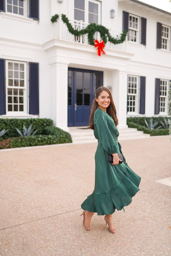 vestido verde ceia de natal