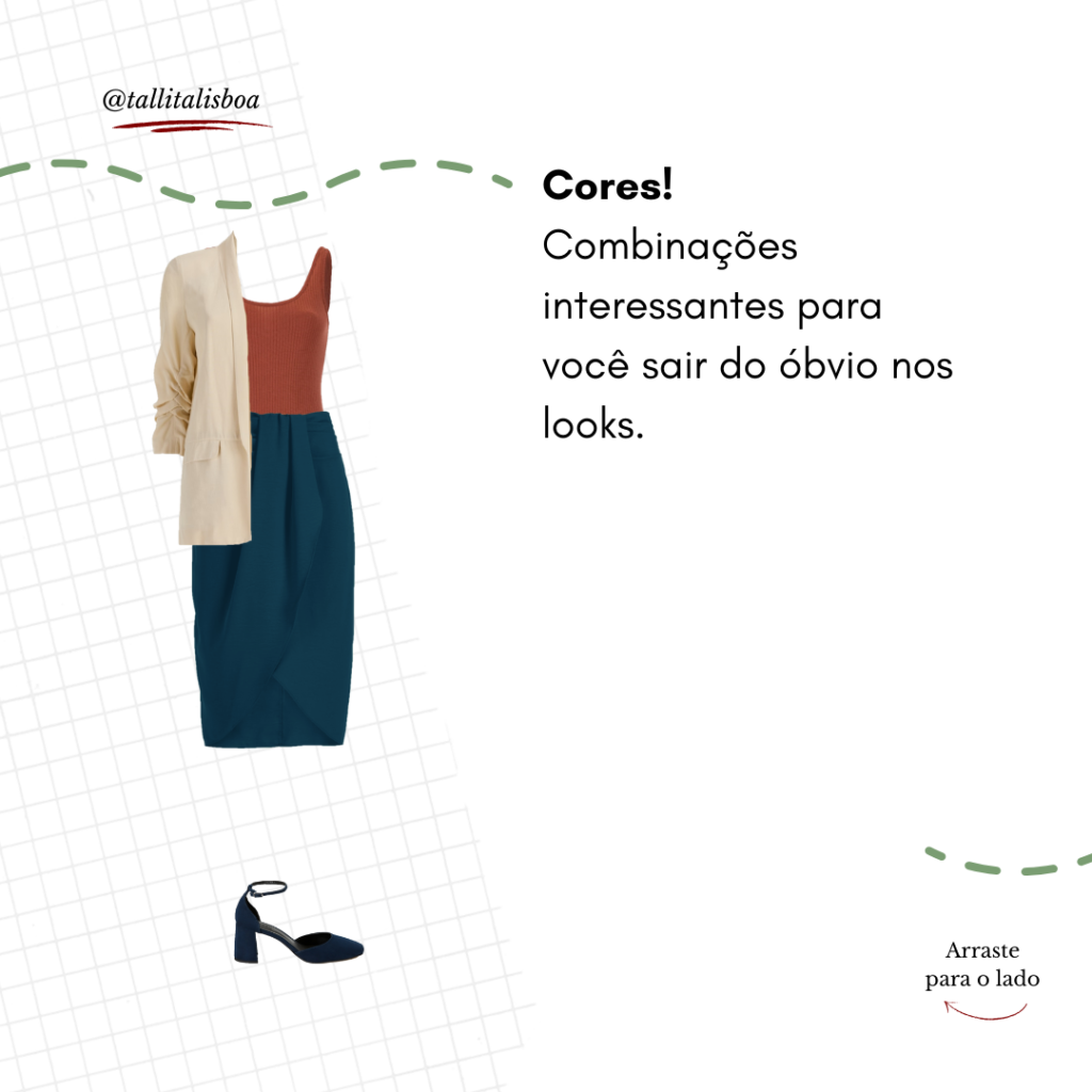 inspiracao de look saia lapis