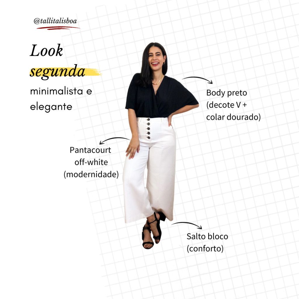 look minimalista e elegante para o trabalho