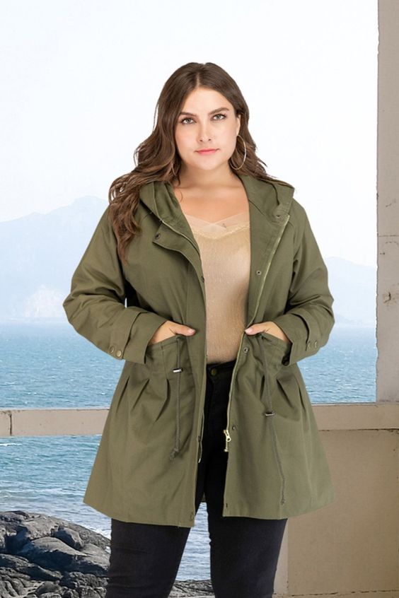 como usar parka plus size