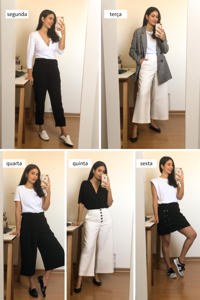 looks em preto e branco confortáveis