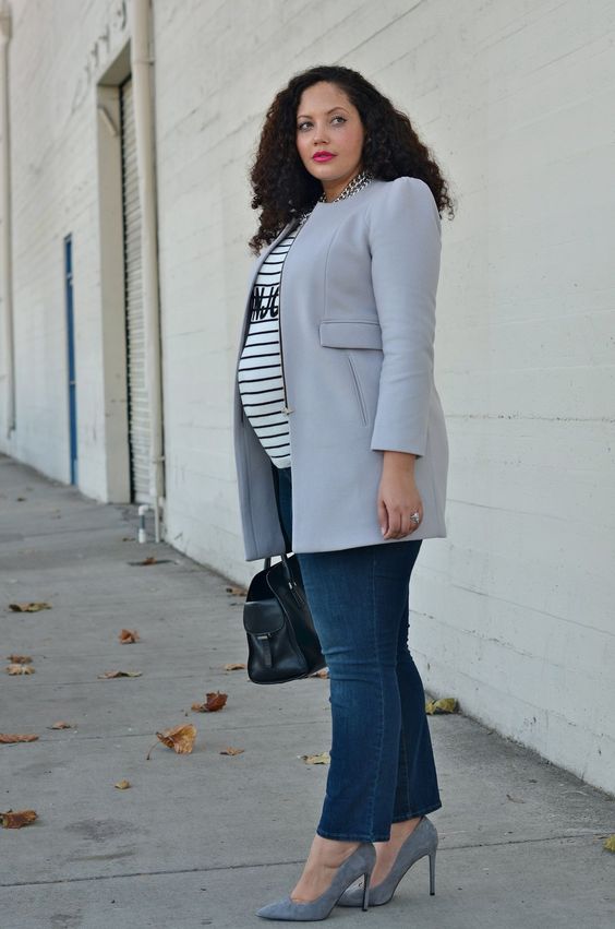 moda gestante look de trabalho @girlswithcurves