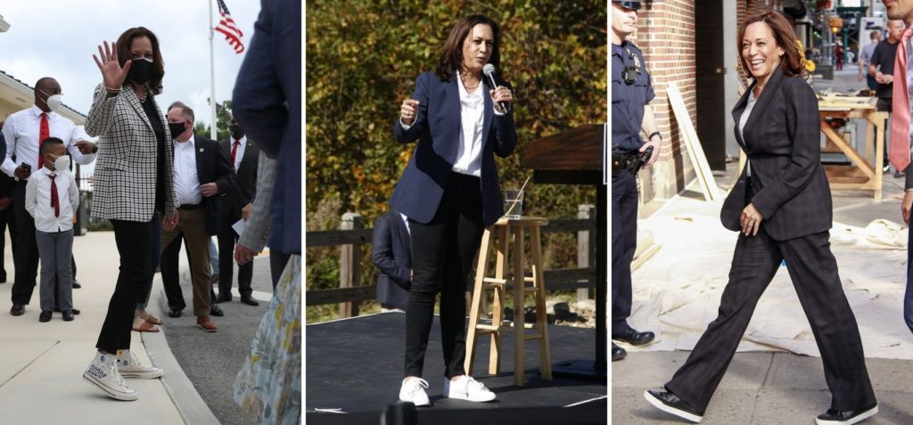 pq pessoas de sucesso repetem look kamala harris blazer e tenis