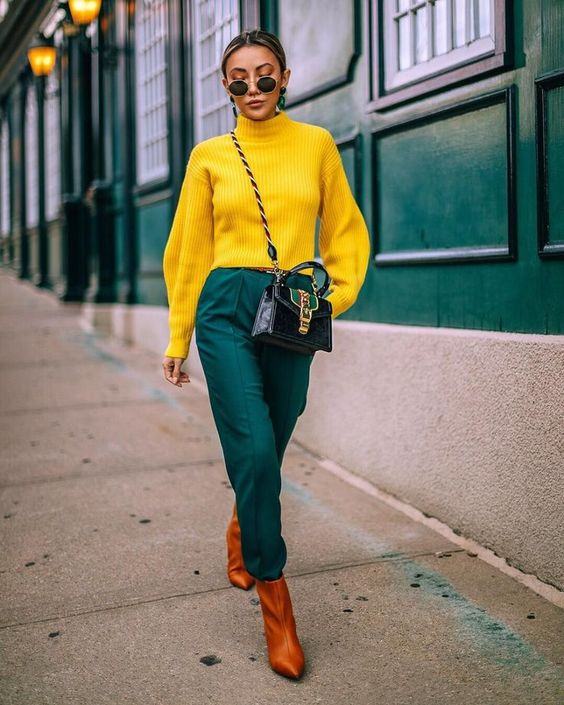 look colorido para o inverno como misturar cores nos looks